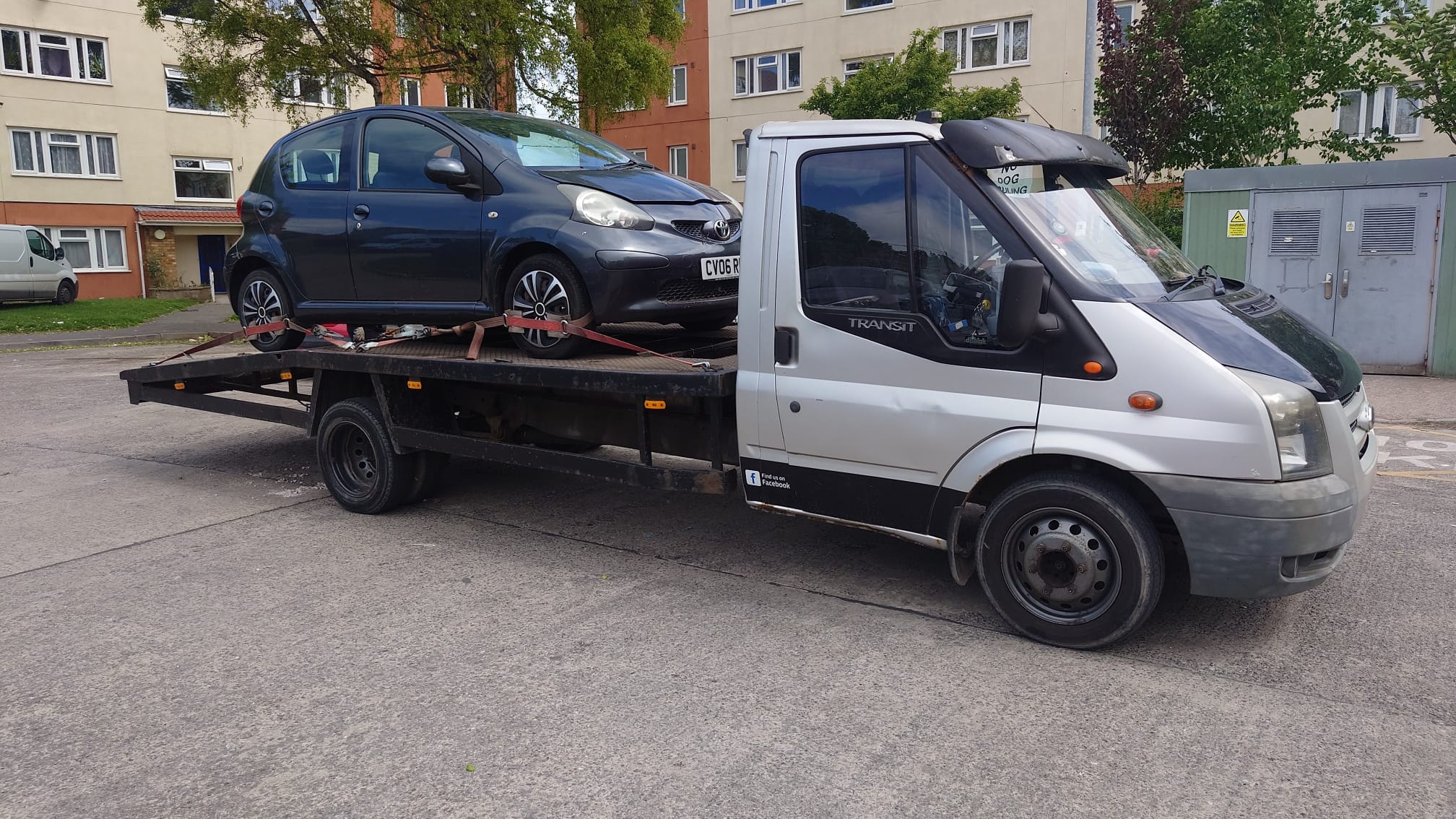 Marshall & Son recovery truck collecting a small car